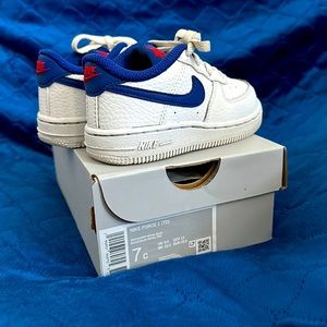 White/Royal Blue Forces Toddlers 7C